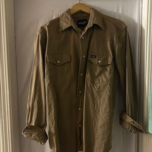 Wrangler Tan Long Sleeve Shirt